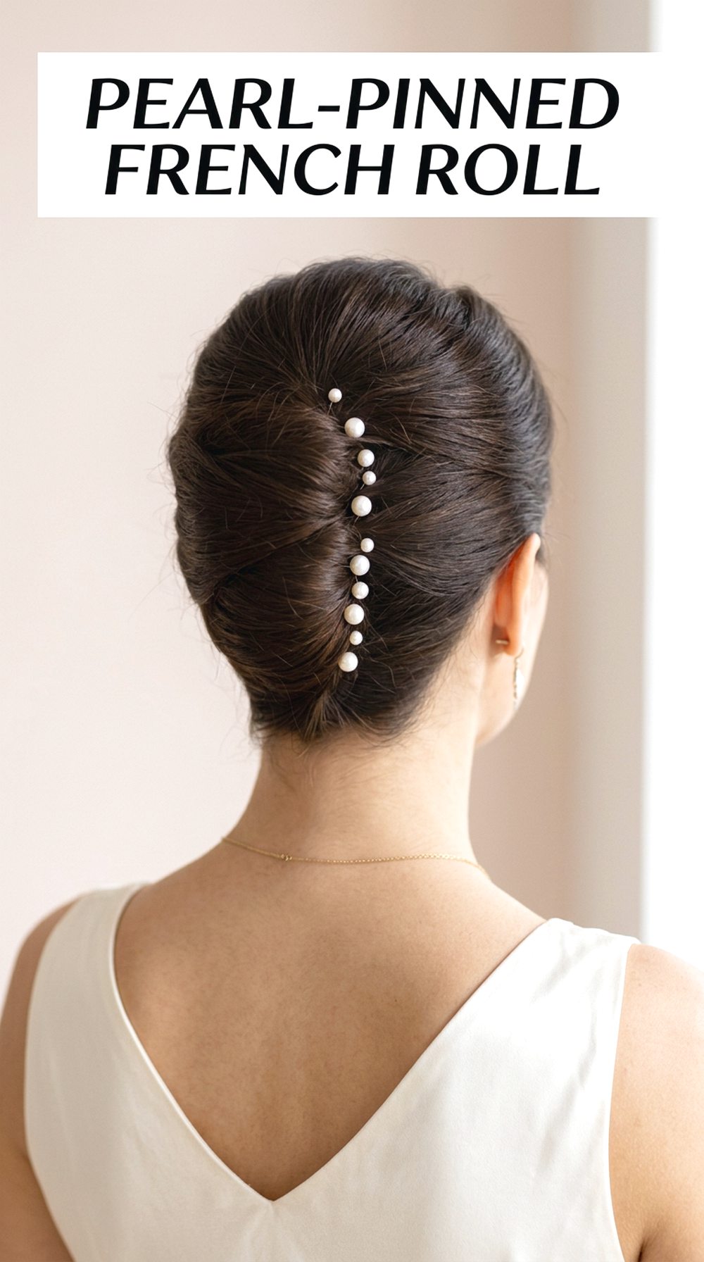 Pearl-Pinned French Roll