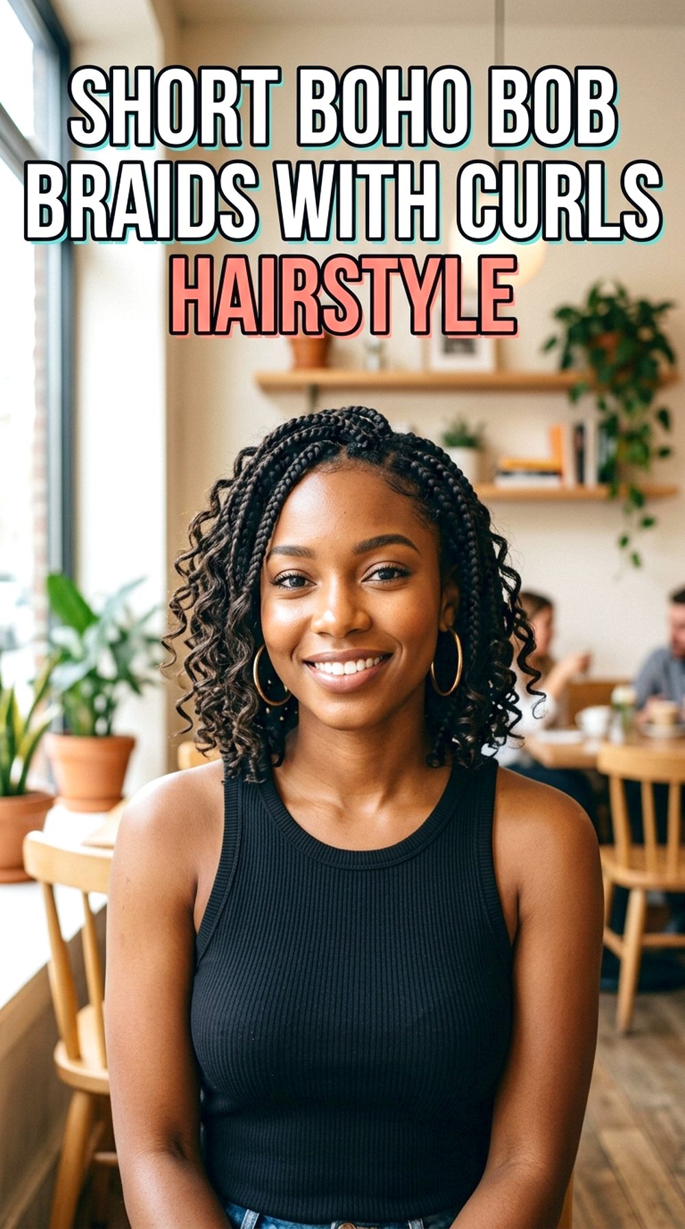 Short Boho Bob Braids With Curls