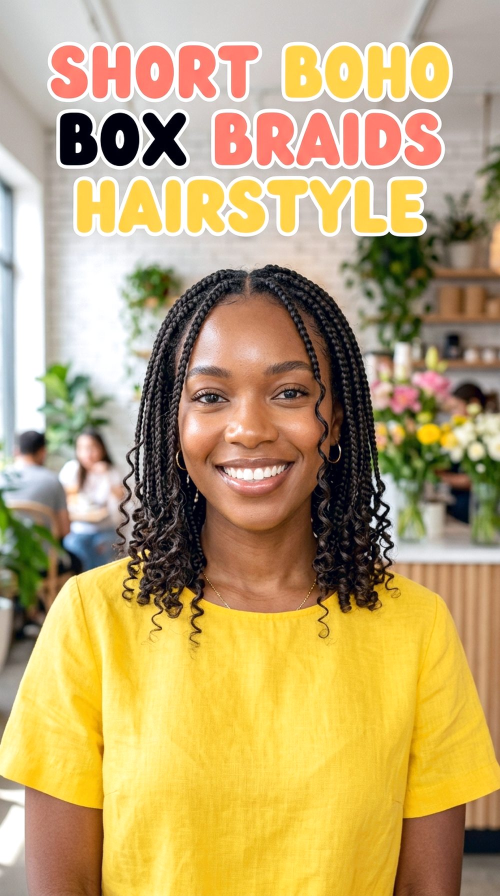 Short Boho Box Braids