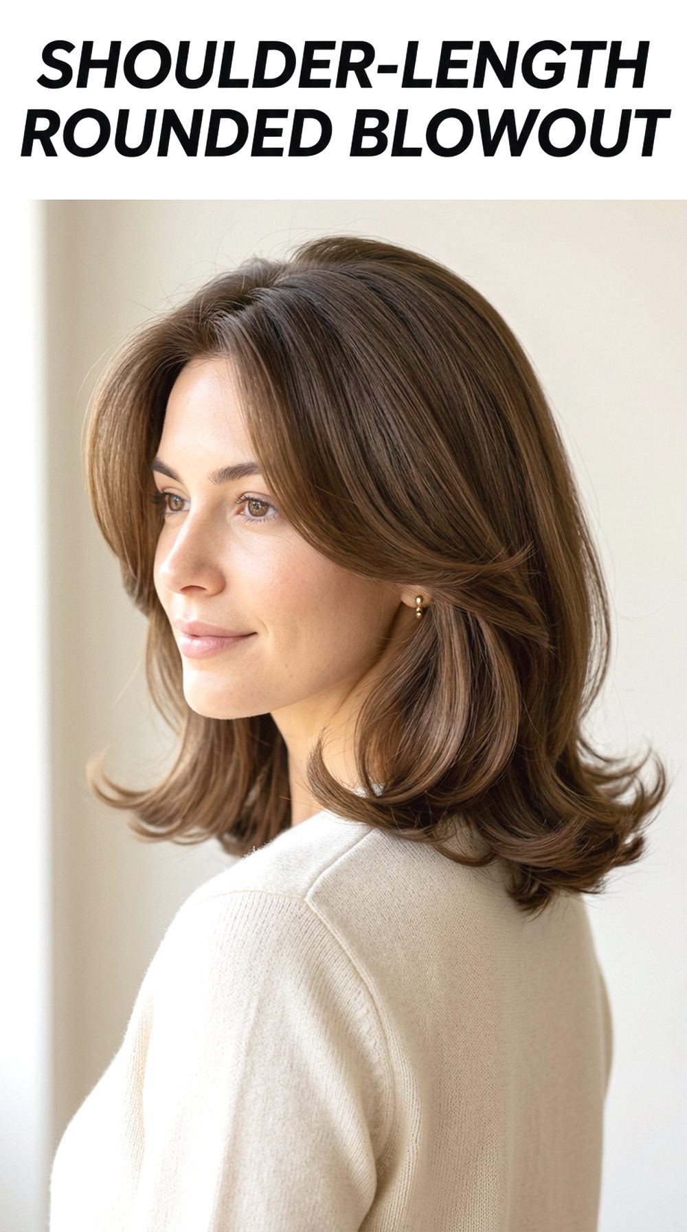 Shoulder-Length Rounded Blowout