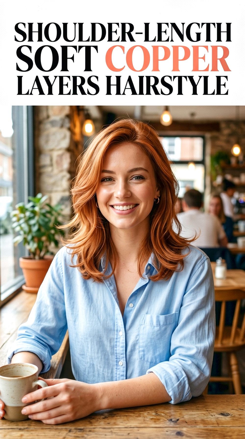 Shoulder-Length Soft Copper Layers