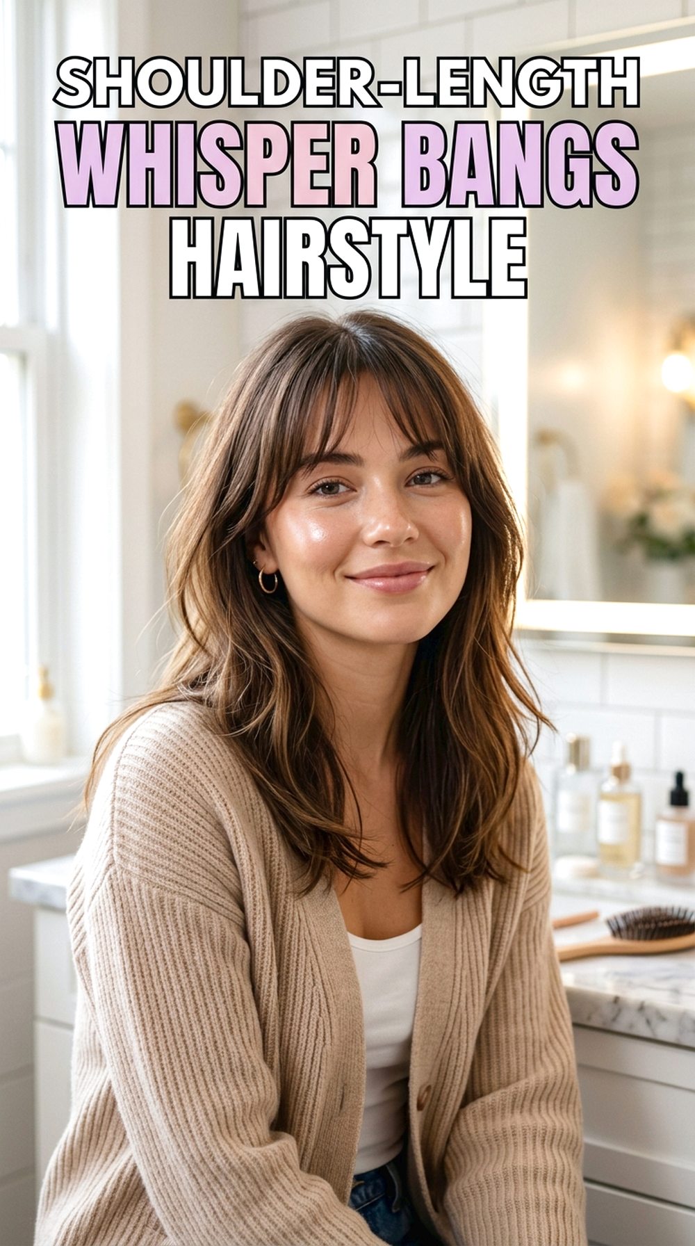 Shoulder-Length Whisper Bangs