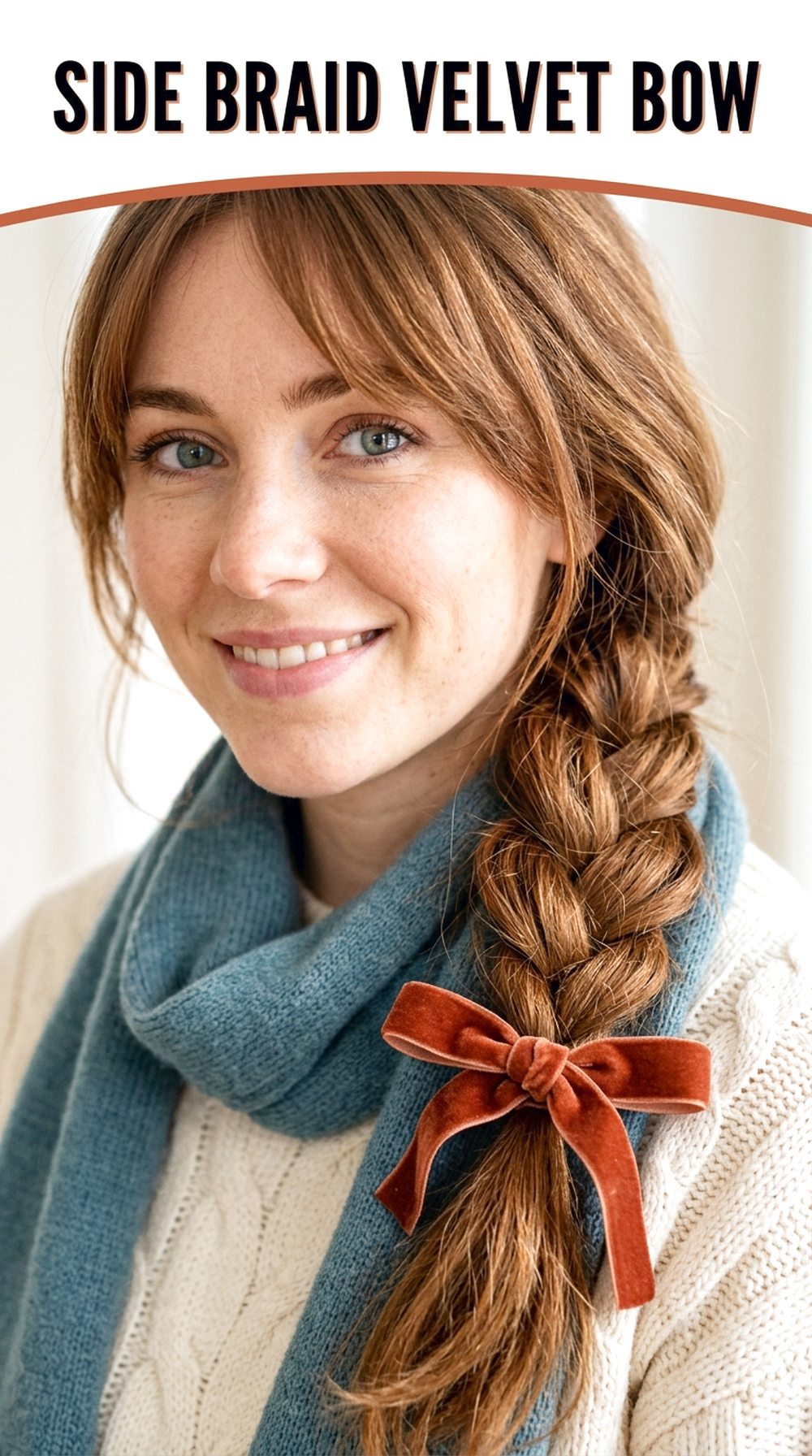 Side Braid Velvet Bow