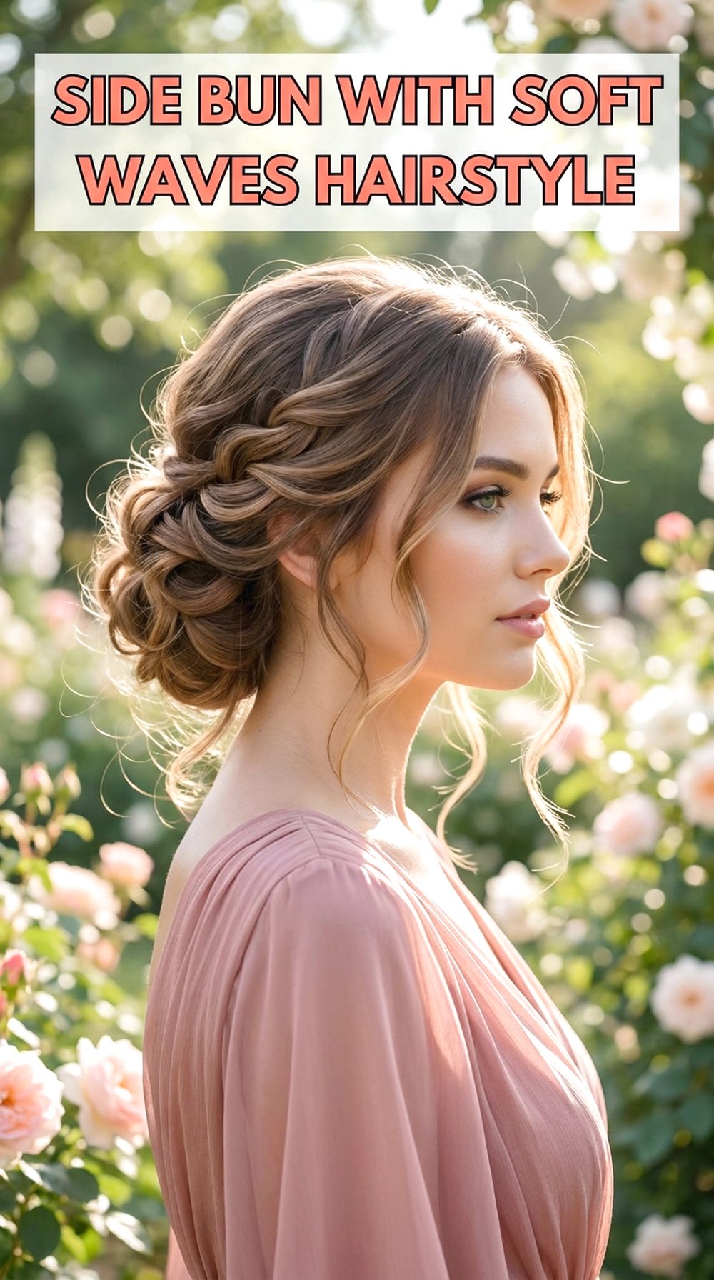 Side Bun With Soft Waves