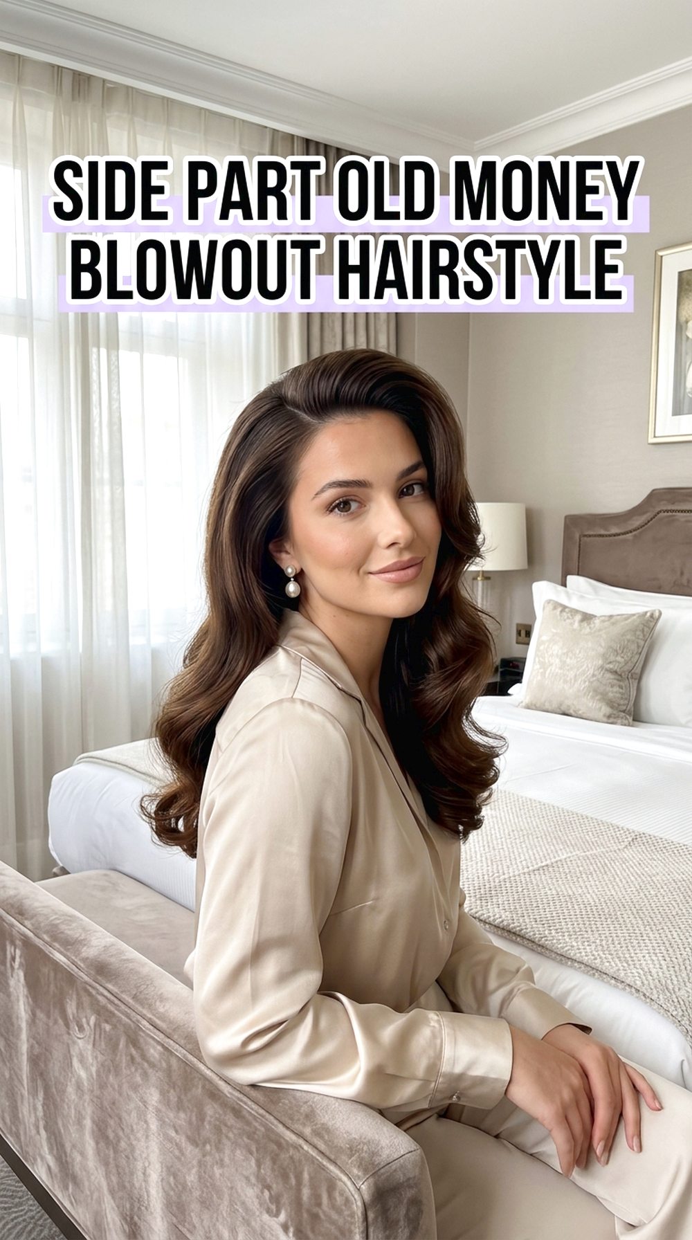 Side Part Old Money Blowout