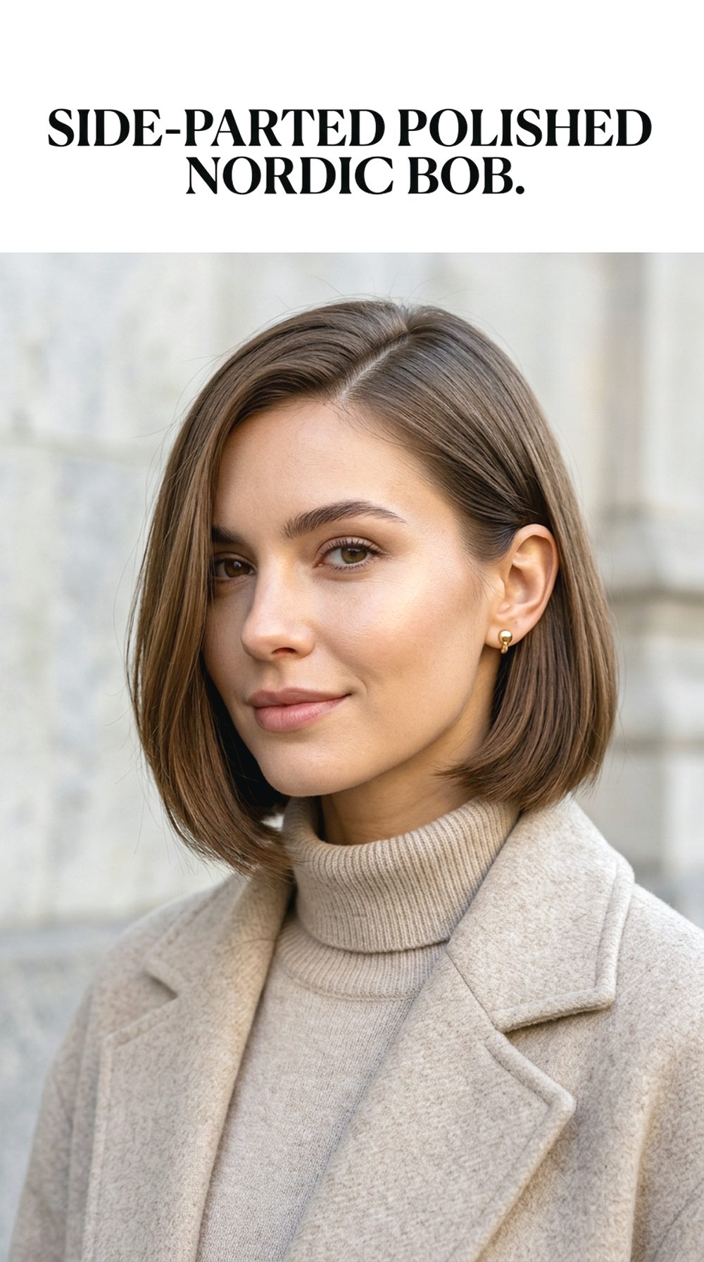 Side-Parted Polished Nordic Bob