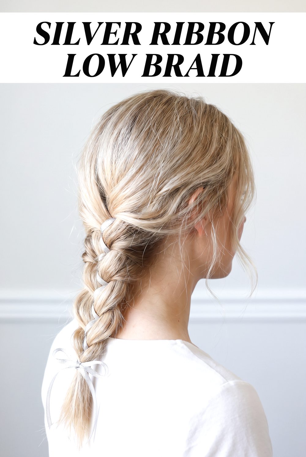 Silver Ribbon Low Braid