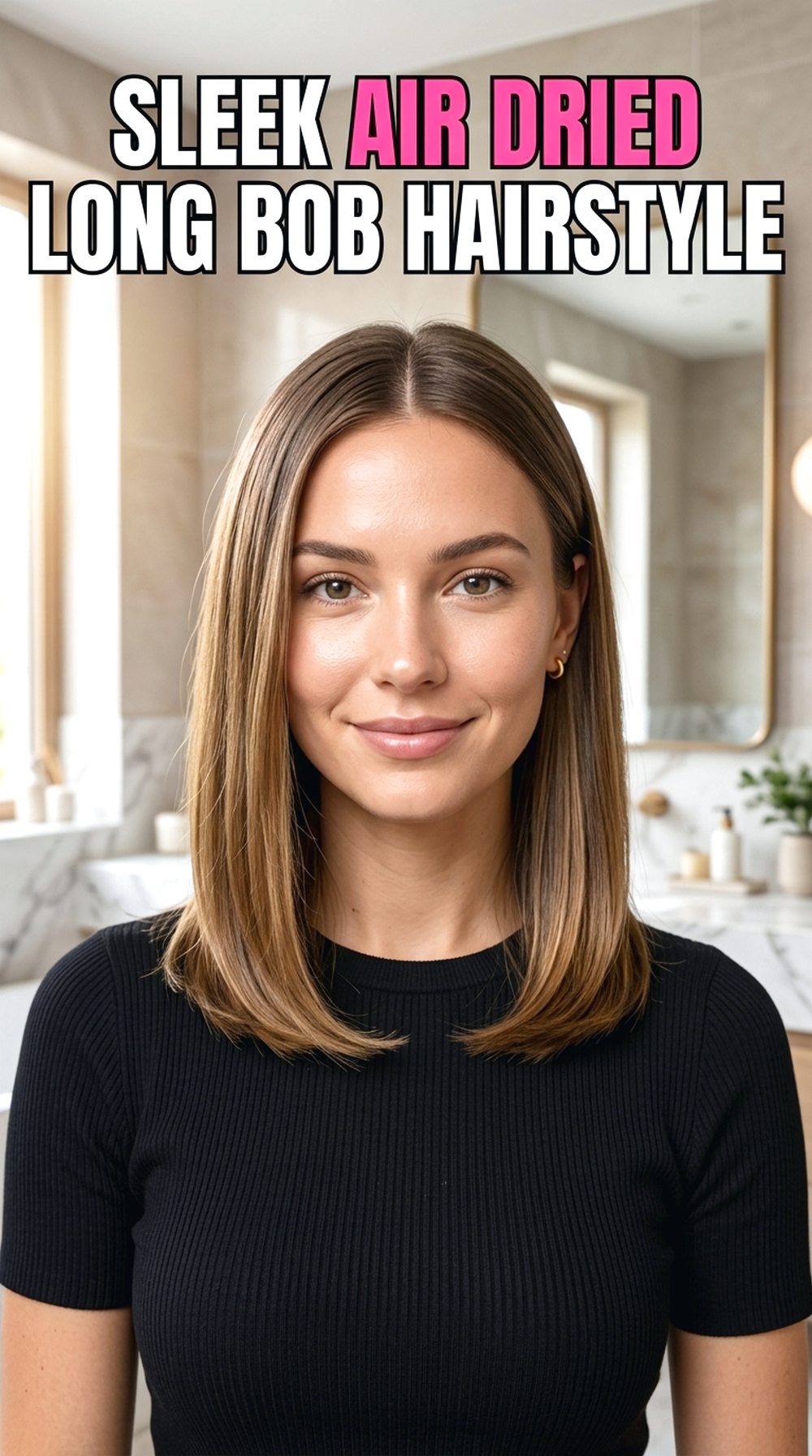 Sleek Air Dried Long Bob