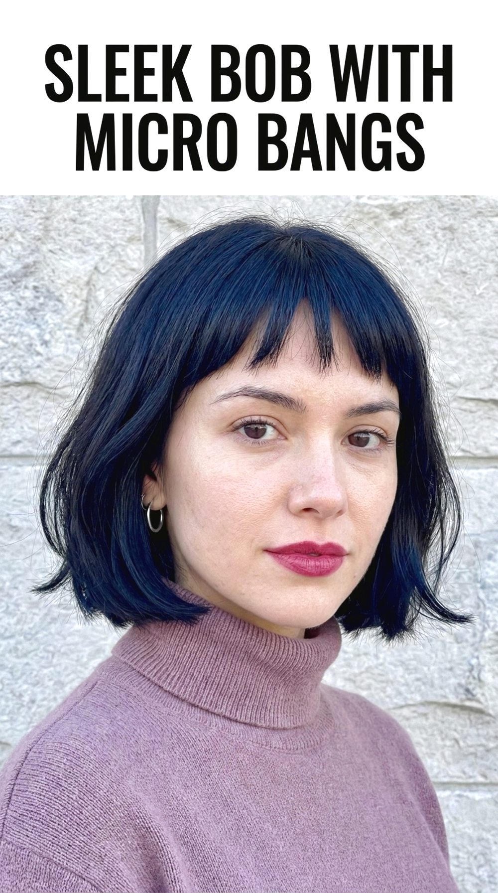 Sleek Bob With Micro Bangs
