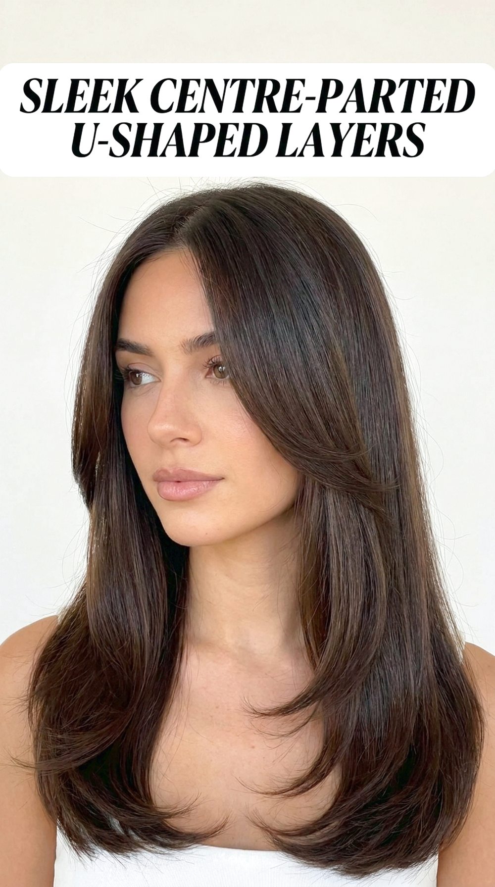 Sleek Centre-Parted U-Shaped Layers