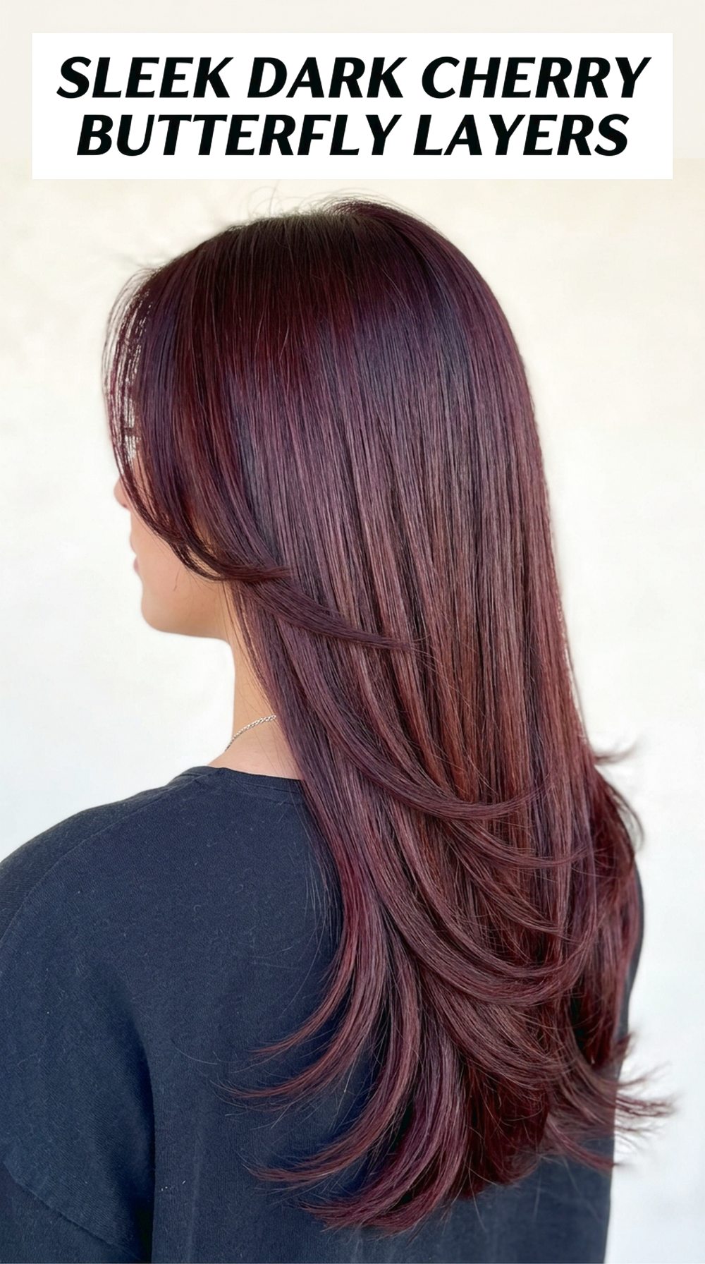 Sleek Dark Cherry Butterfly Layers