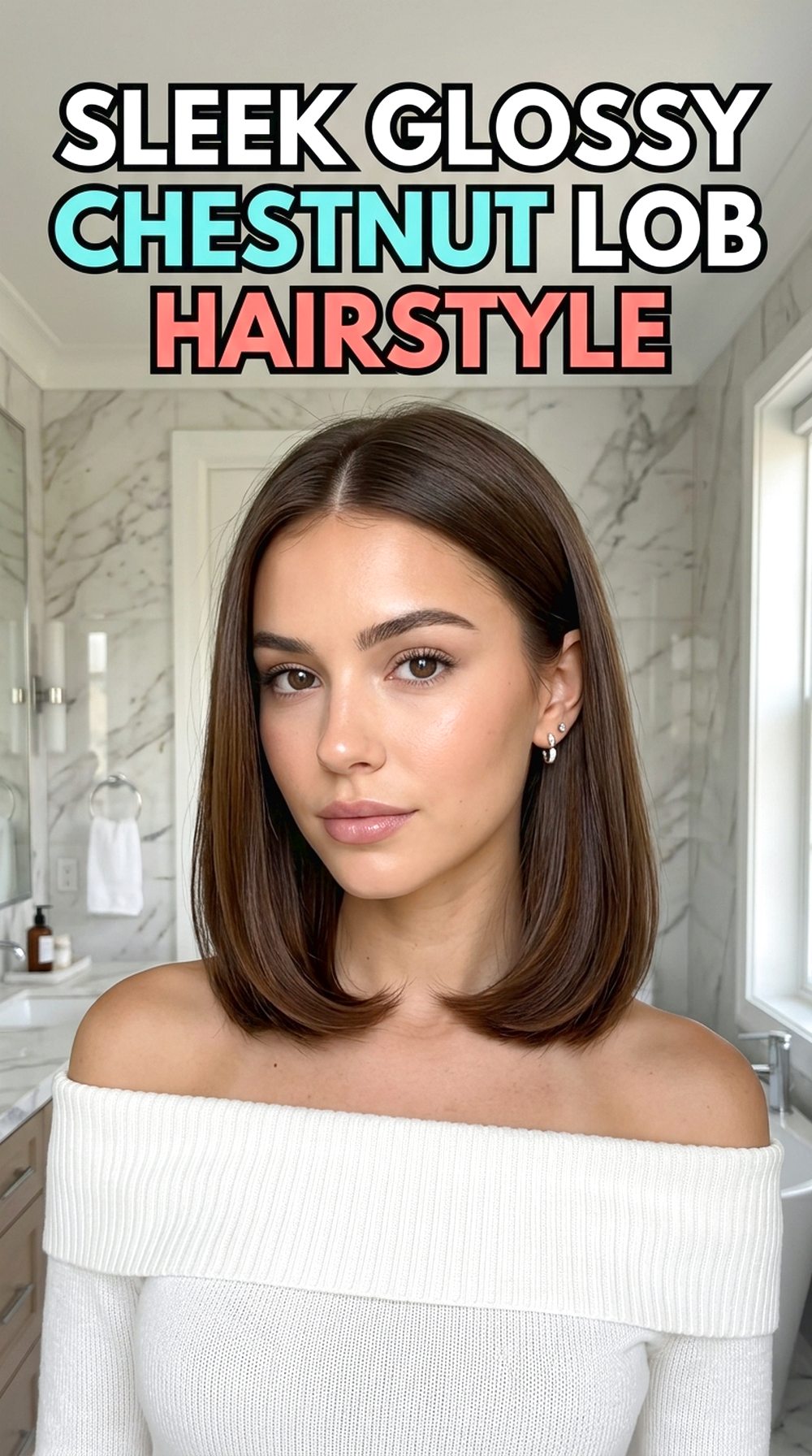 Sleek Glossy Chestnut Lob