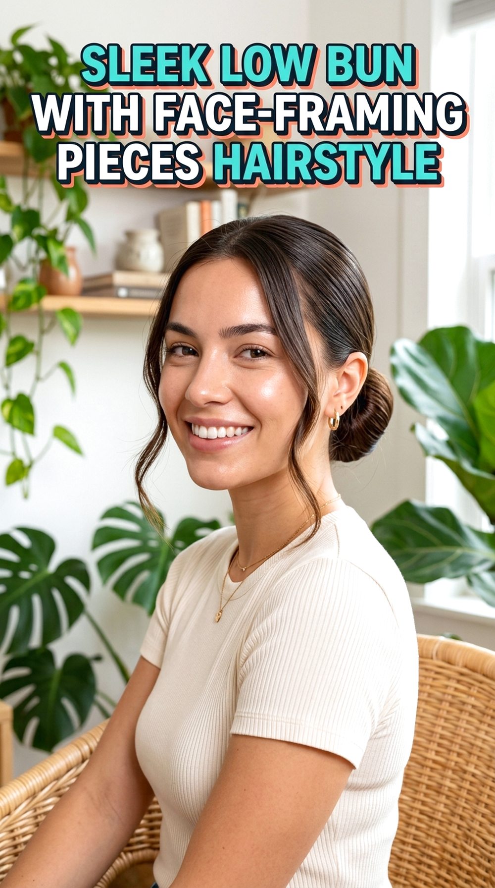 Sleek Low Bun With Face-Framing Pieces