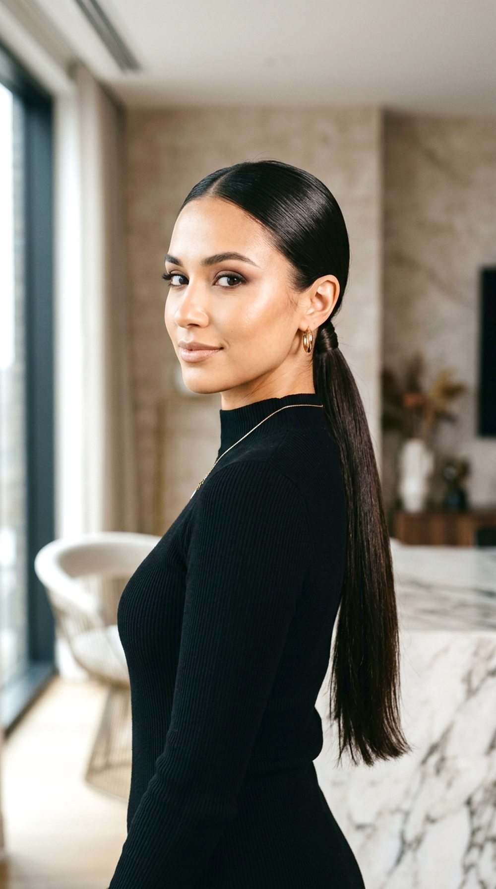 Sleek Low Ponytail