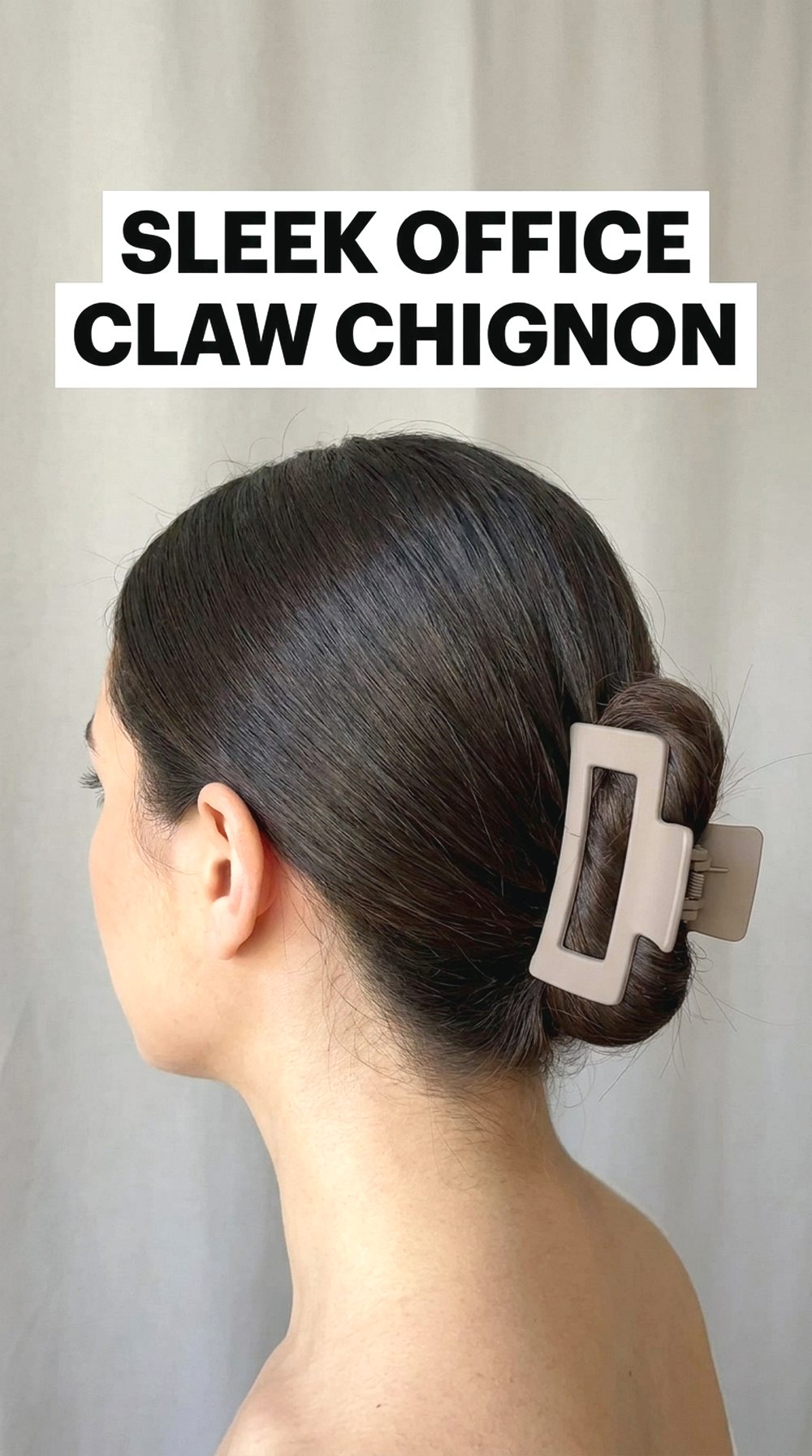 Sleek Office Claw Chignon