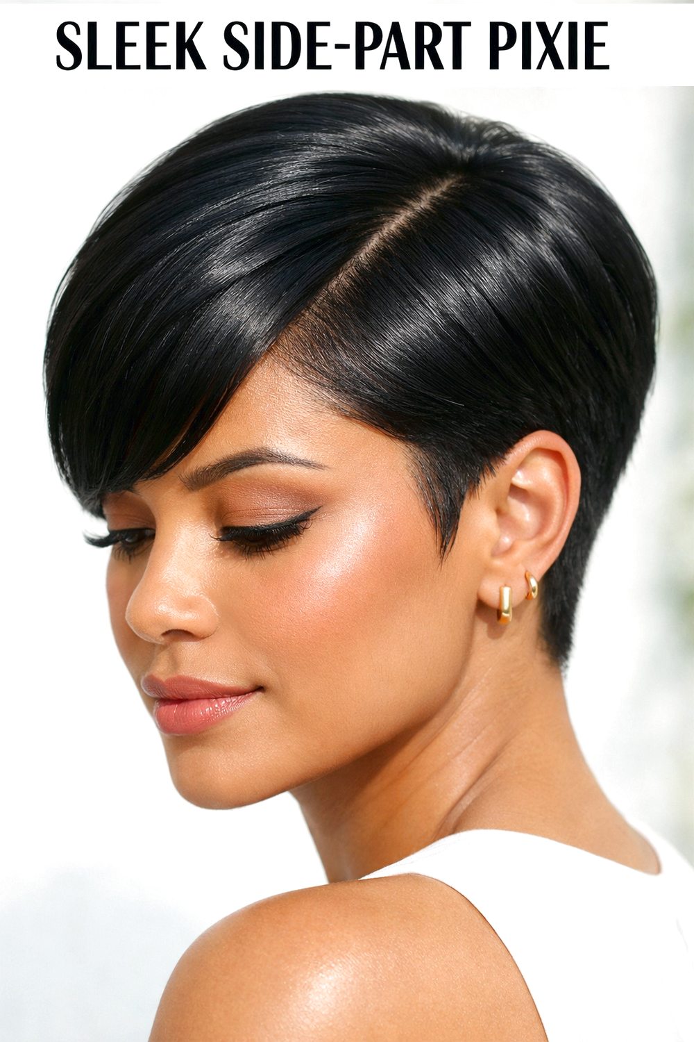 Sleek Side-Part Pixie