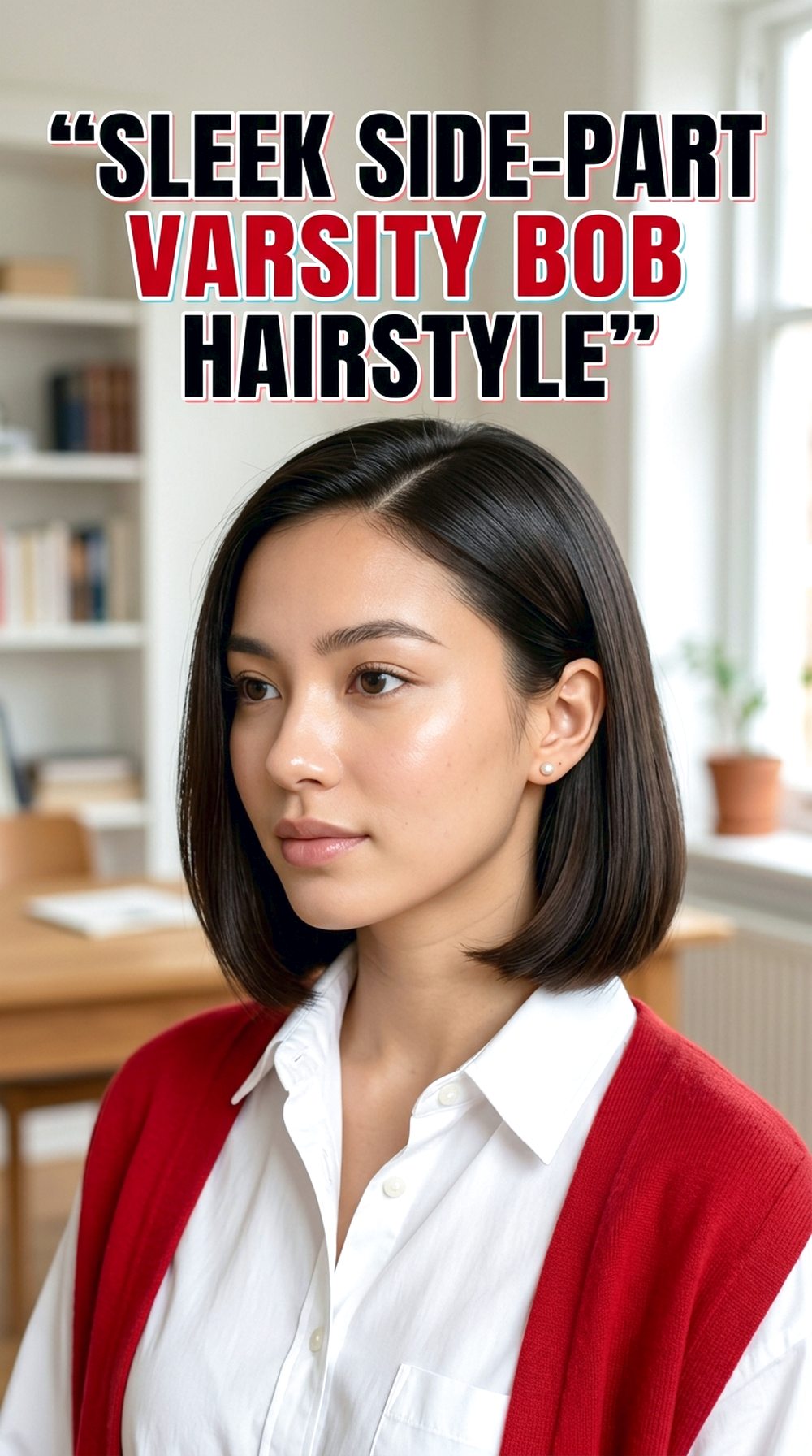 Sleek Side-Part Varsity Bob