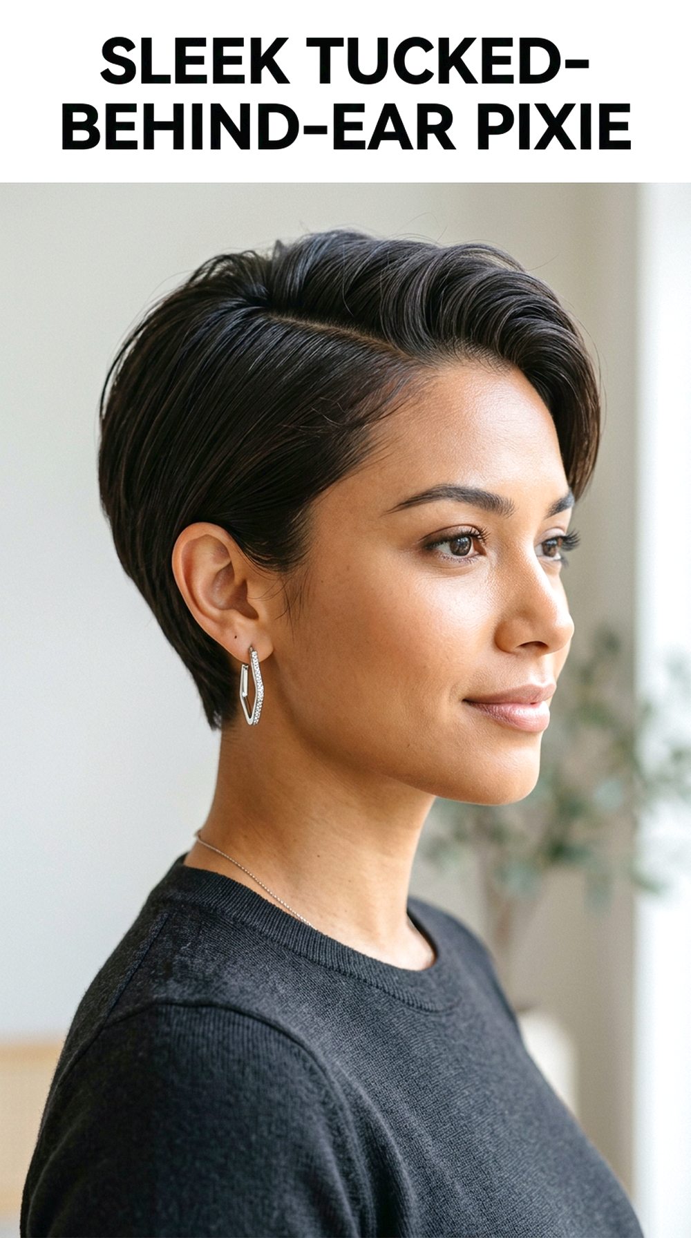 Sleek Tucked-Behind-Ear Pixie