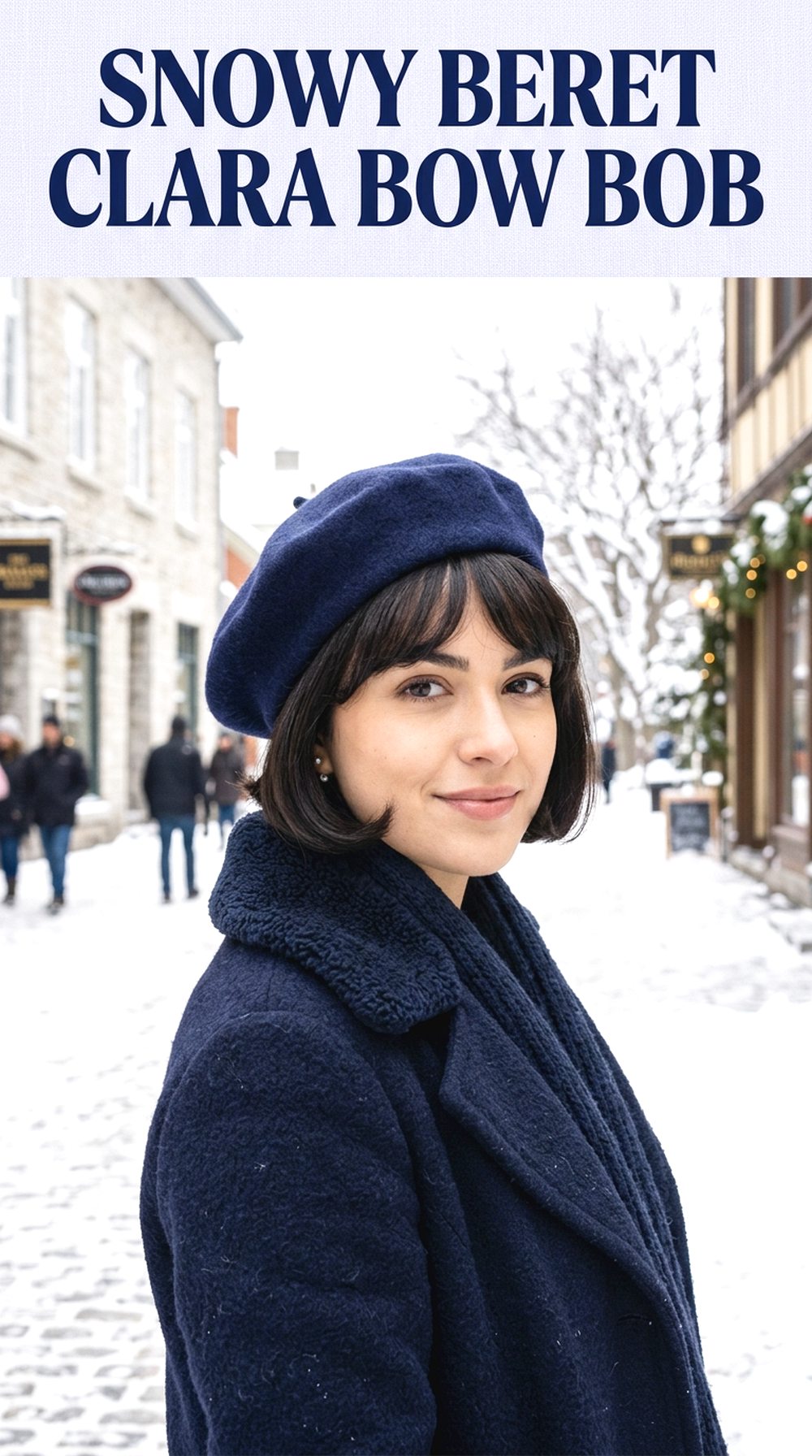 Snowy Beret Clara Bow Bob