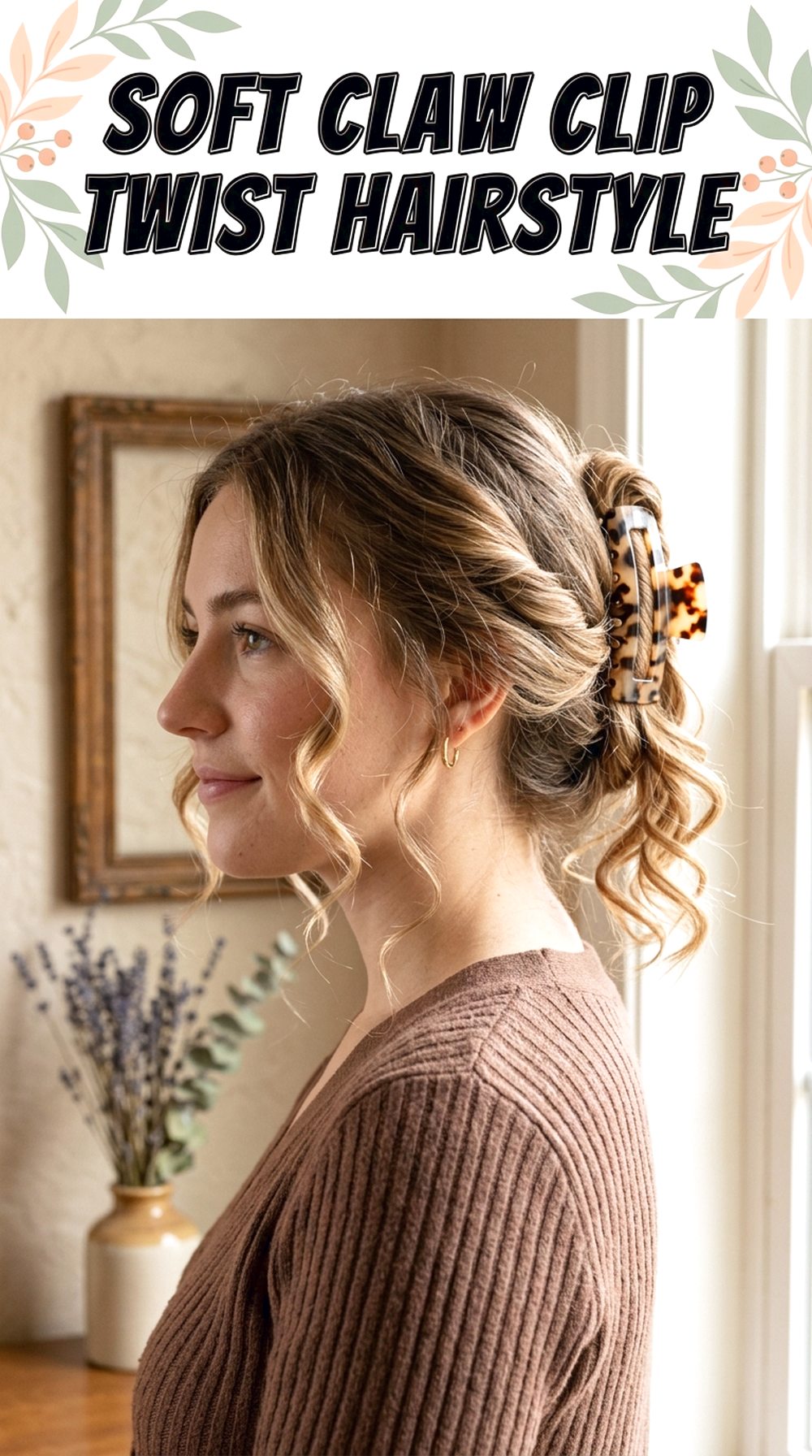 Soft Claw Clip Twist Hairstyle