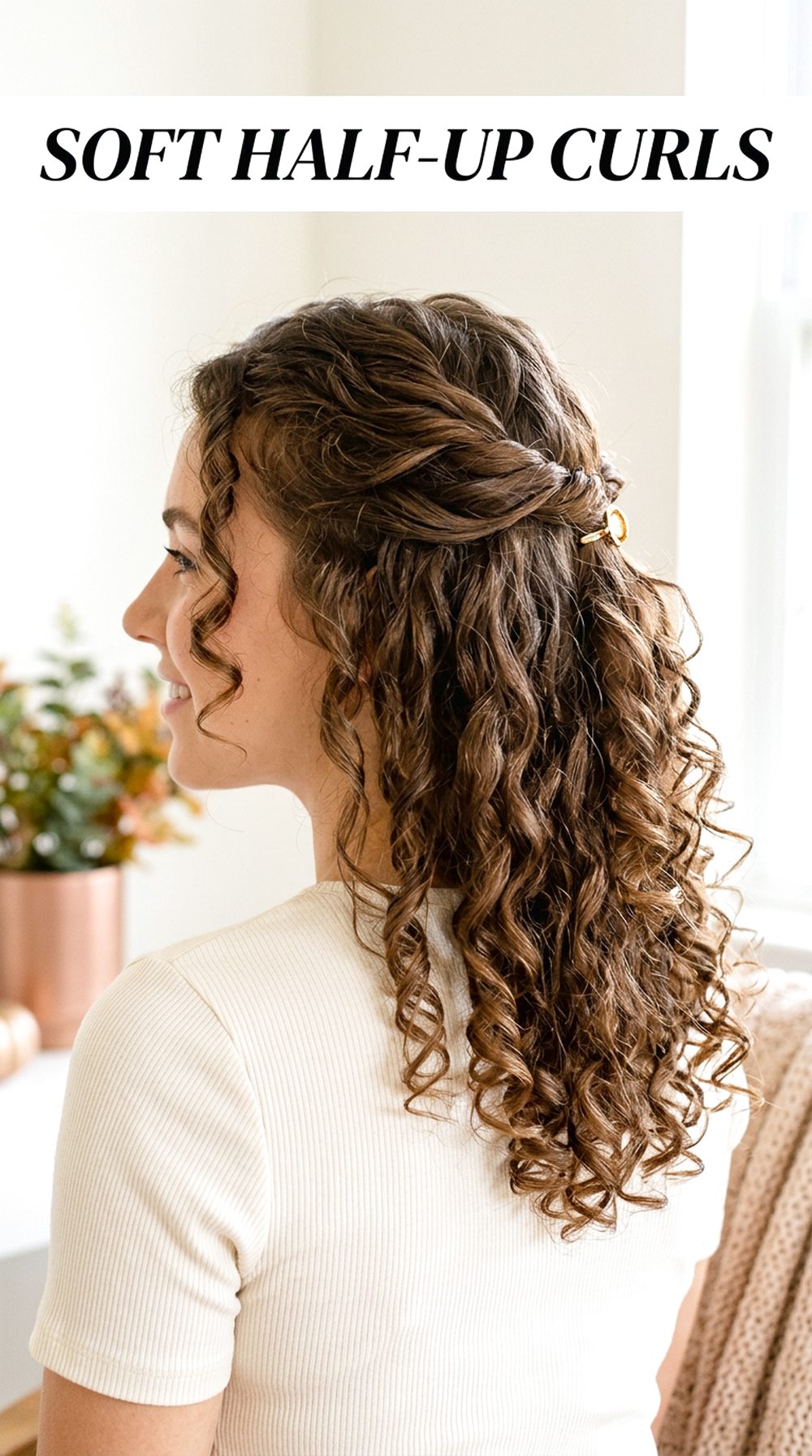 Soft Half-Up Curls