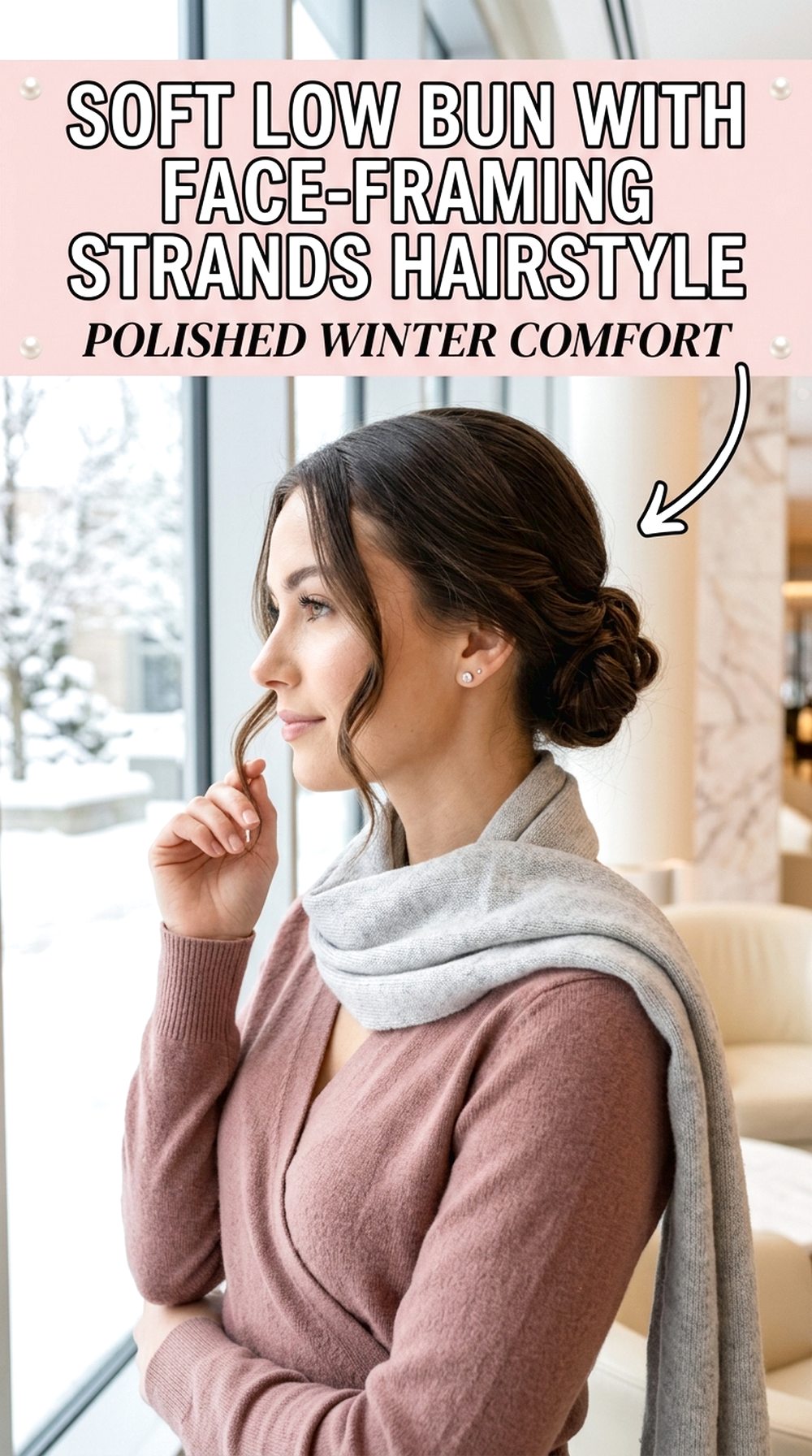 Soft Low Bun With Face-Framing Strands