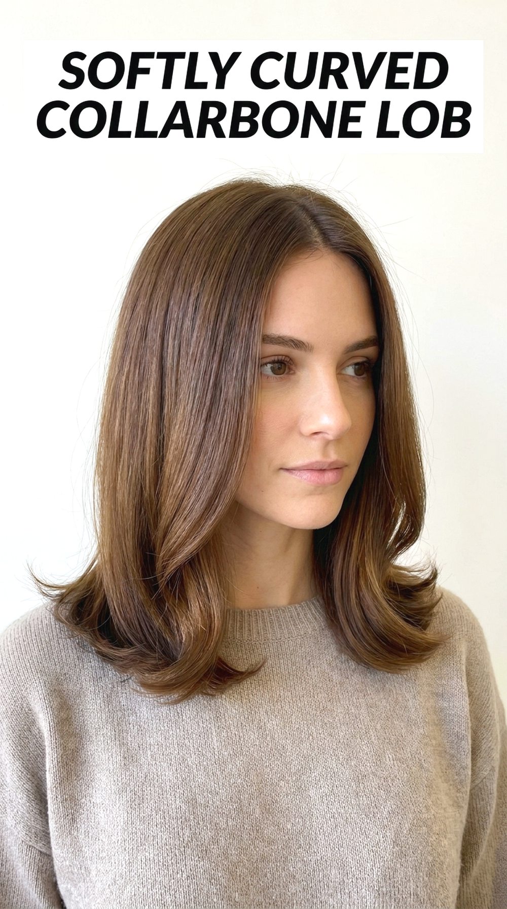Softly Curved Collarbone Lob