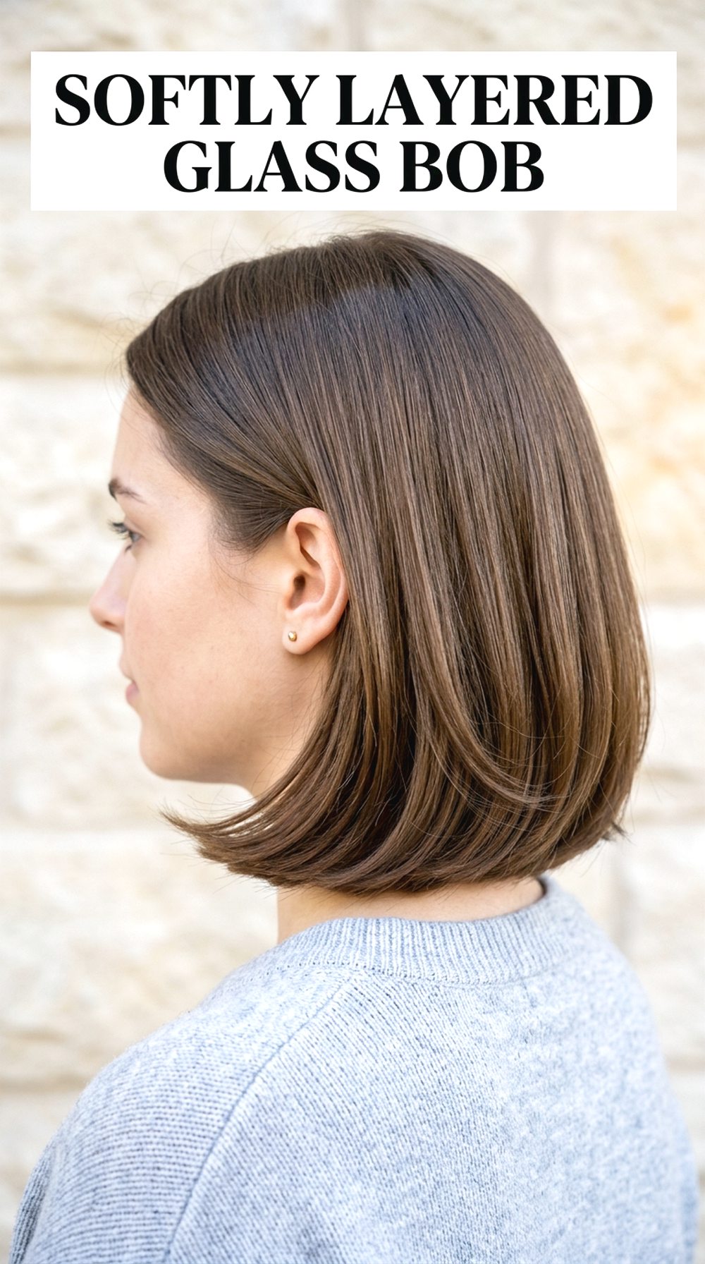 Softly Layered Glass Bob
