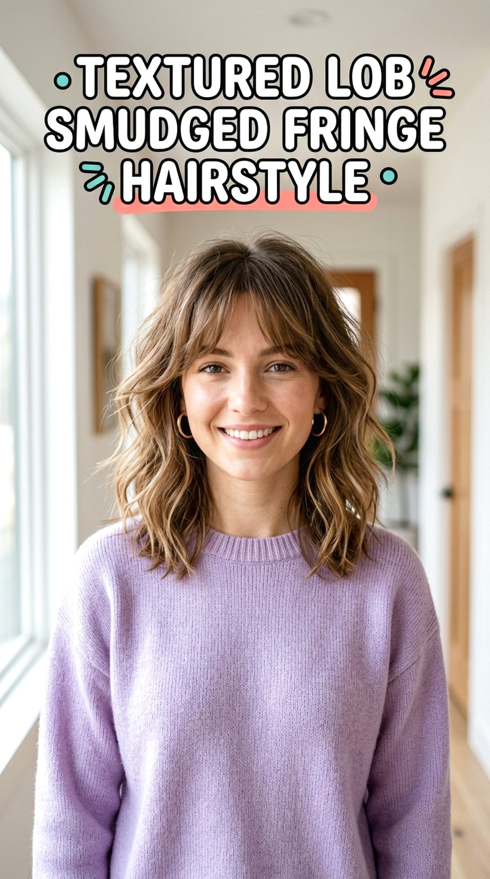 Textured Lob Smudged Fringe