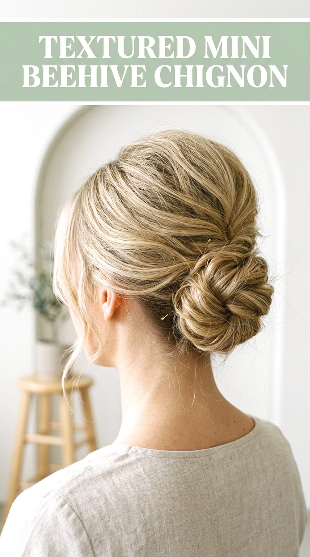 Textured Mini Beehive Chignon
