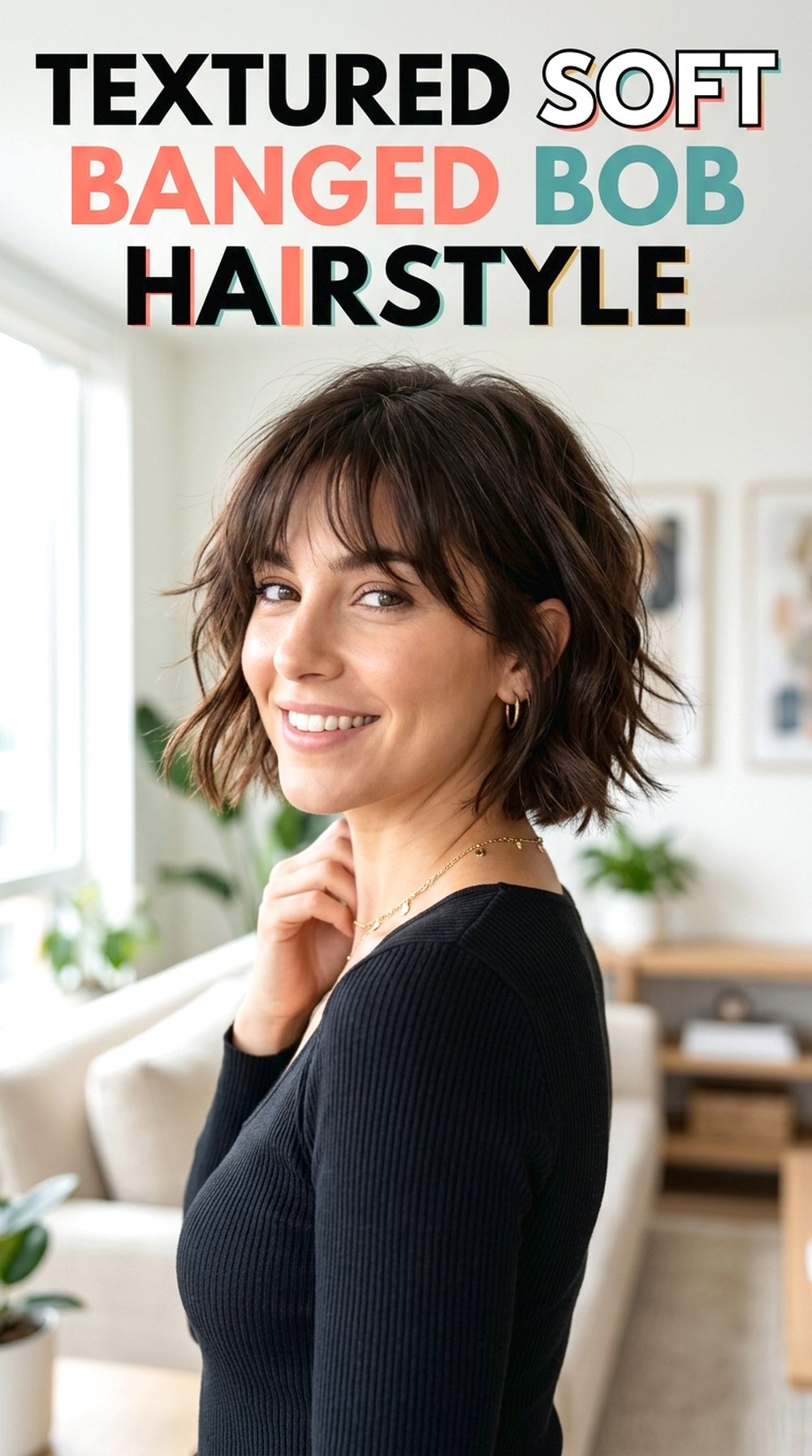 Textured Soft Banged Bob
