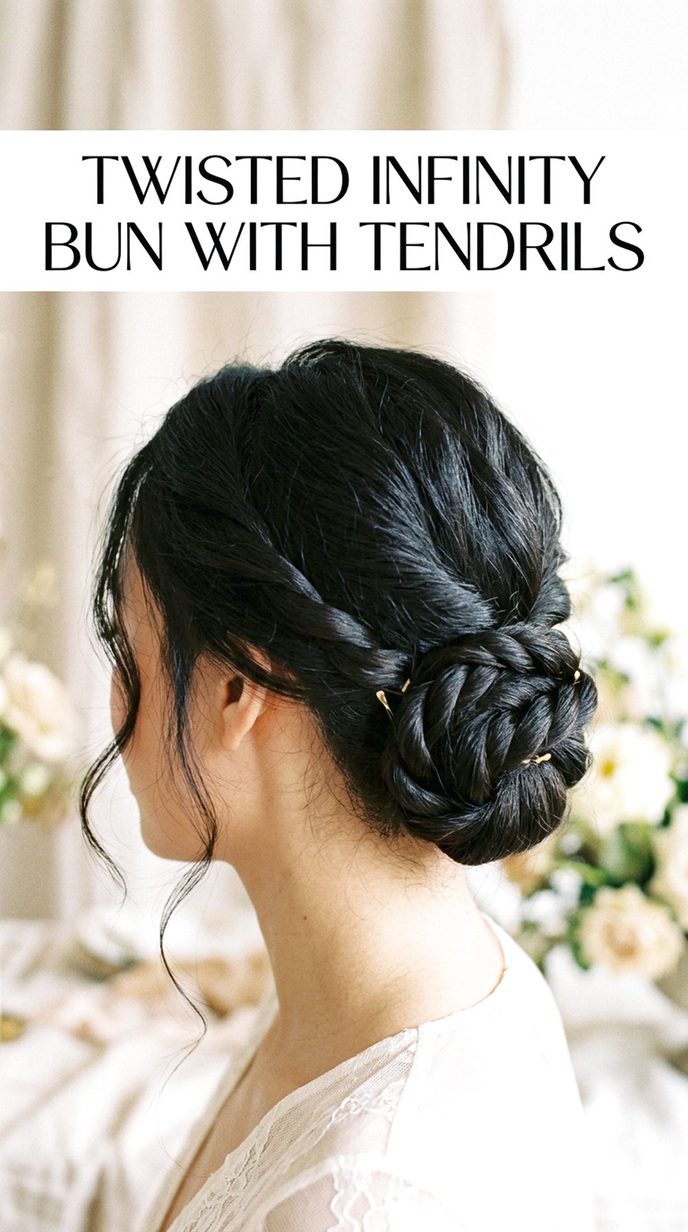Twisted Infinity Bun With Tendrils