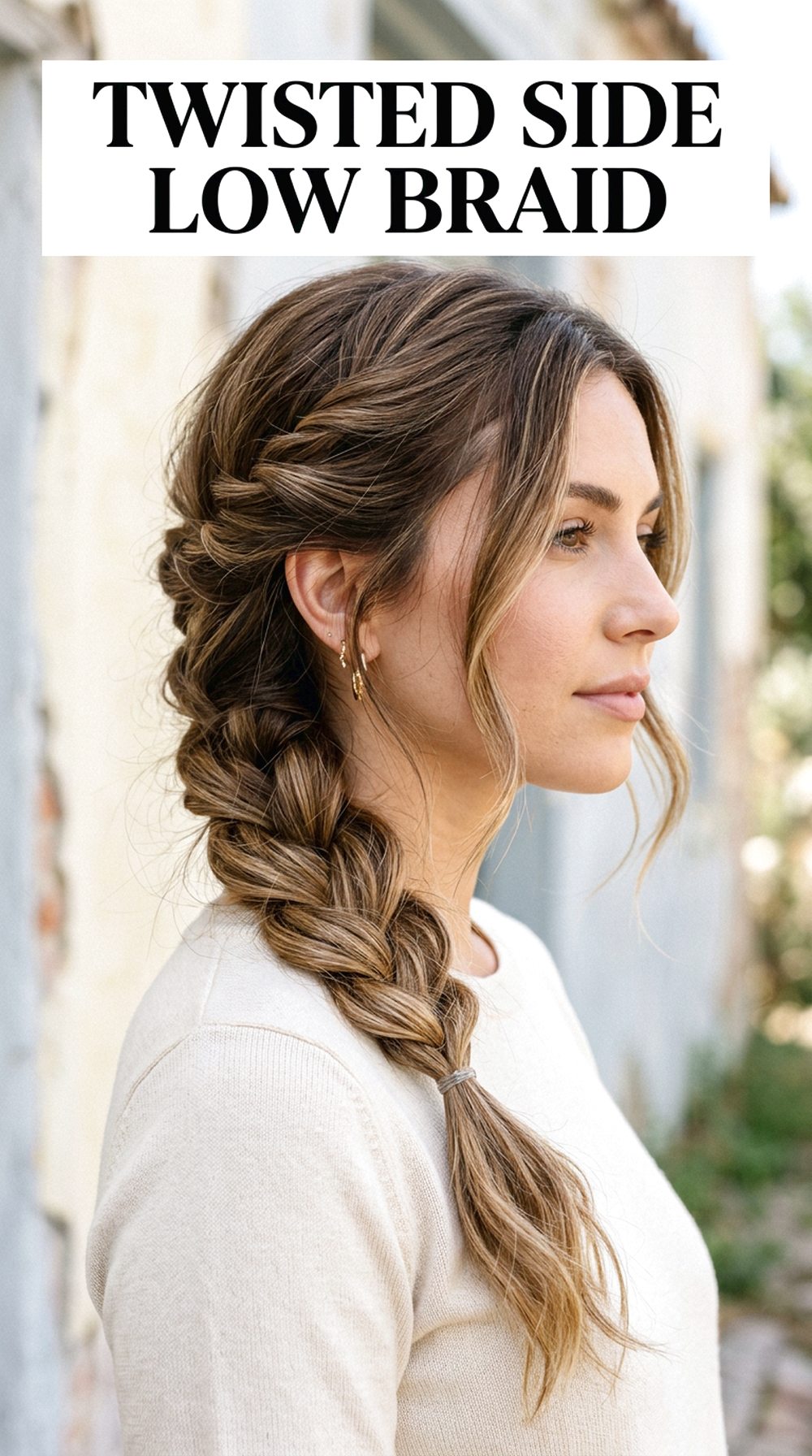 Twisted Side Low Braid