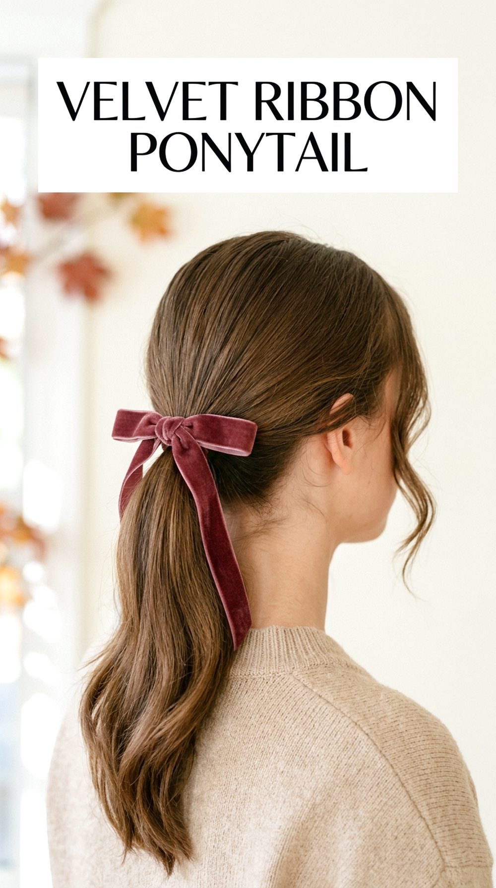 Velvet Ribbon Ponytail