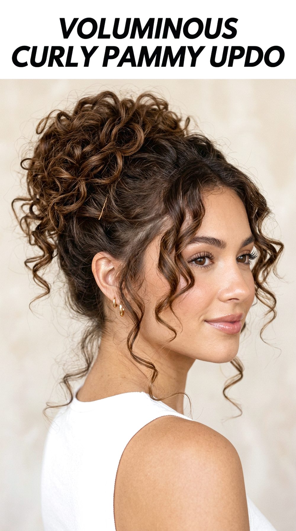 Voluminous Curly Pammy Updo
