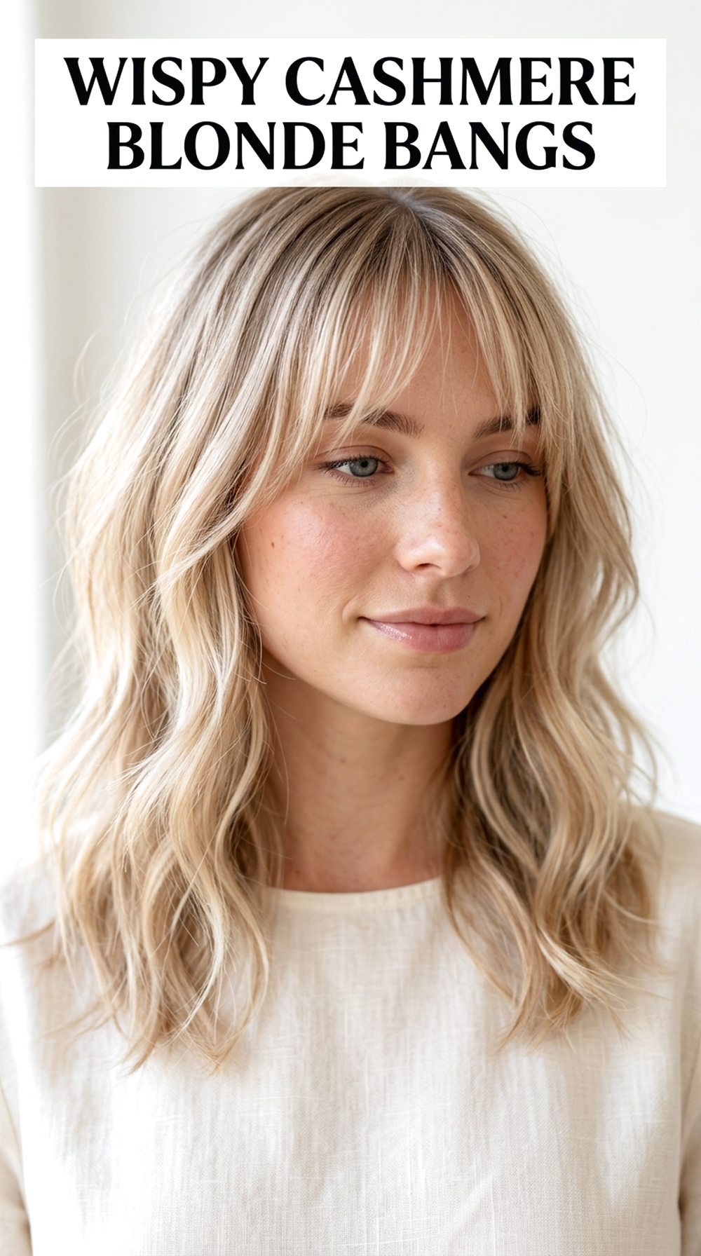 Wispy Cashmere Blonde Bangs